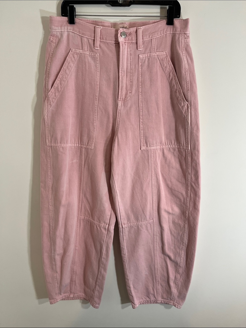 Universal Thread High-Rise Utility Barrel Jean pink see white spots/blotches 10 - Picture 2 of 7